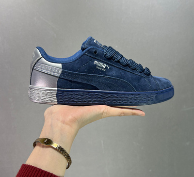 莆田彪马PUMA Suede Dance Crew 低帮板鞋 深蓝银