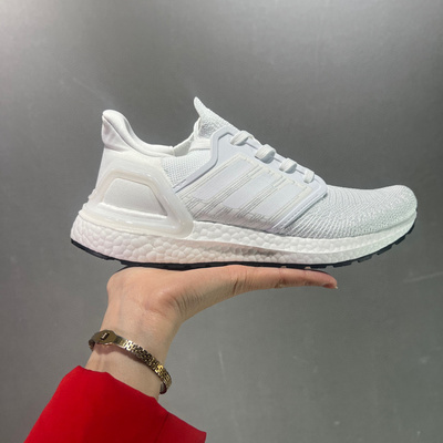 莆田鞋阿迪达斯 adidas ultraboost 20 休闲跑步鞋 白灰