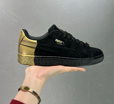 莆田彪马PUMA Suede Dance Crew 低帮板鞋 黑金色
