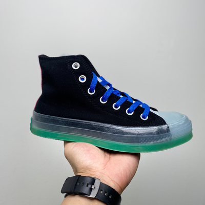 莆田匡威/Converse Chuck Taylor All Star High CX 潮流拼色果冻底 高帮帆布鞋 黑绿