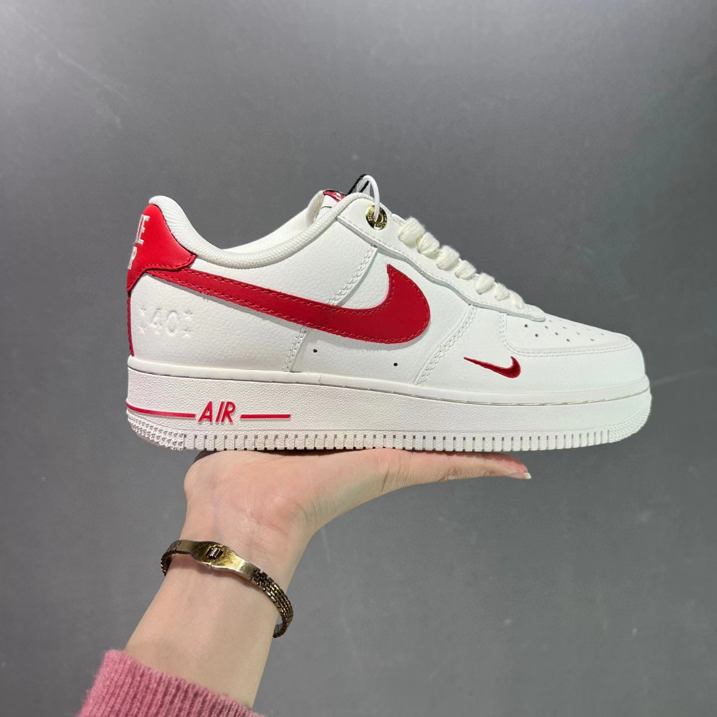 莆田耐克 Nike Air Force 1 Low  空军一号低帮百搭休闲运动板鞋 红白双钩