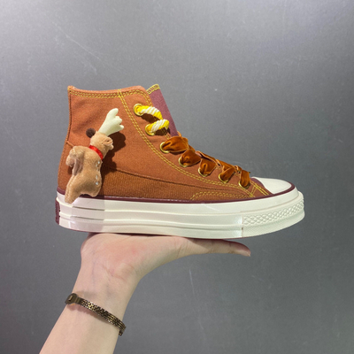 莆田匡威Converse Chuck Taylor All Star 1970s High"Black/Yellow/Purple"复古三星标高帮休闲运动硫化百搭板鞋