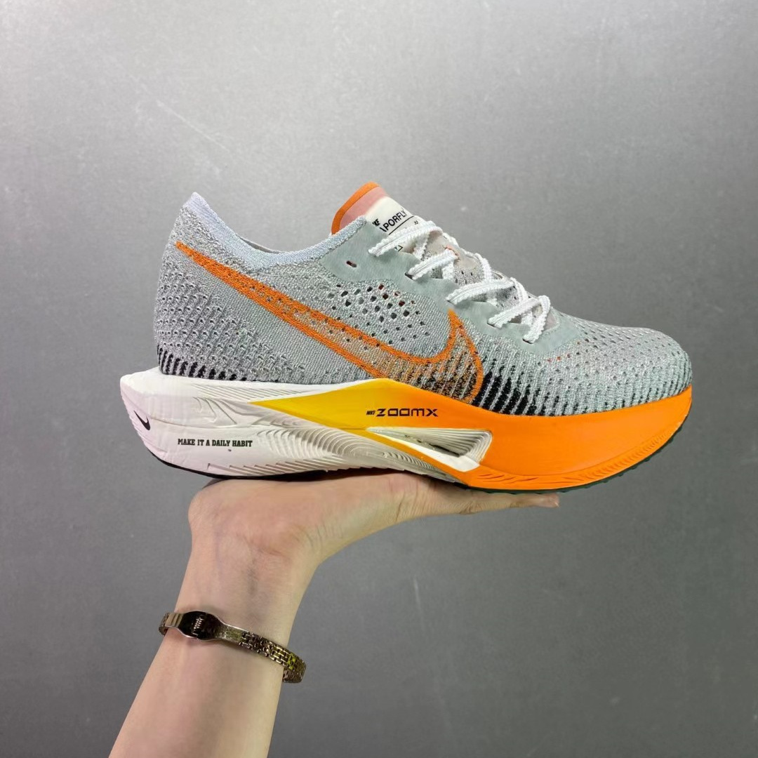 nike Zoom VaporFly Next 3% 编织飞线马拉松三代超级休运动跑鞋 低帮 碳板 白黄色