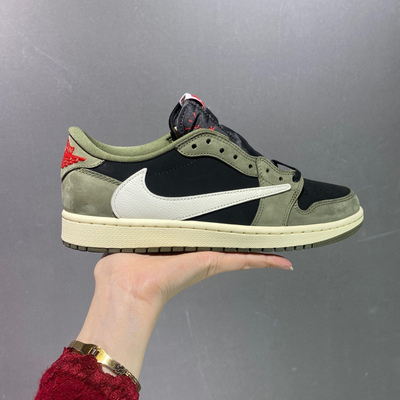 莆田倒钩aj1纯原版本Travis Scott x Air Jordan 1 ” Reverse Mocha “ AJ1乔1 TS 闪电 联名倒钩 低帮文化篮球鞋