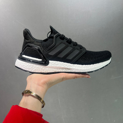 莆田鞋阿迪达斯 adidas ultraboost 20 core black 低帮休闲跑步鞋 黑灰