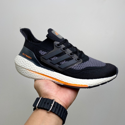 莆田阿迪达斯鞋/Adidas ULTRABOOST 21 低帮 跑步鞋 黑灰色