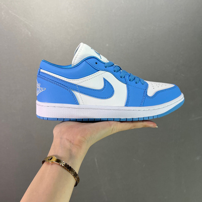 Air Jordan 1 university blue 合成革 减震耐磨 低帮复古篮球鞋 大学蓝